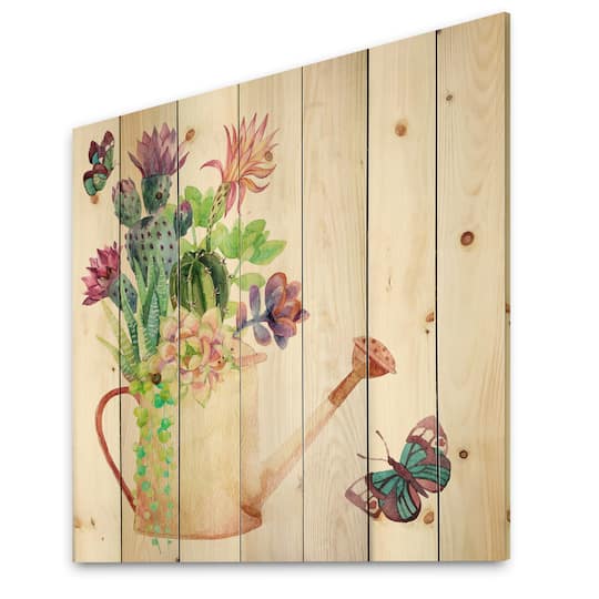 Designart - Succulents In Old Watering Can